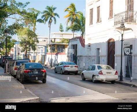 The old town of the city of Ponce in Puerto Rico, United States Stock ...