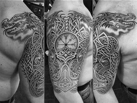 50 Celtic Dragon Tattoo Designs For Men - Knot Ink Ideas | Dragon ...