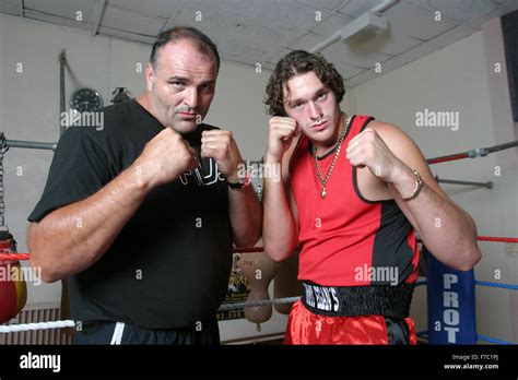 Tyson Fury training with father John Fury in Wythenshawe in 2006 Stock ...