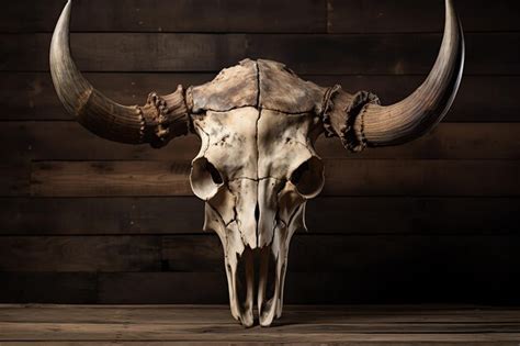 Premium AI Image | a skull of a bull with horns