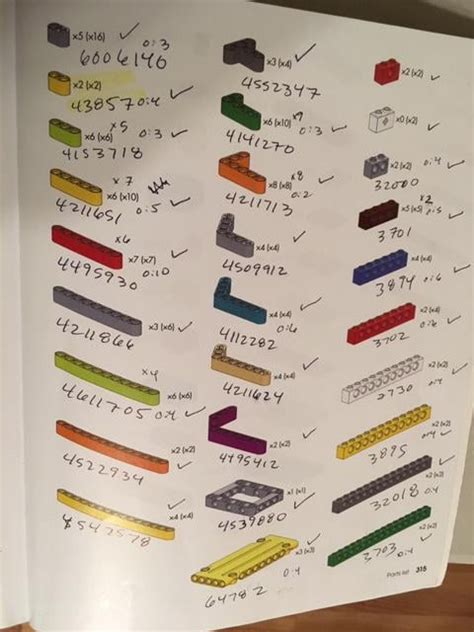 Lego Technic Parts List for "Lego Power Functions Idea Book" : r ...