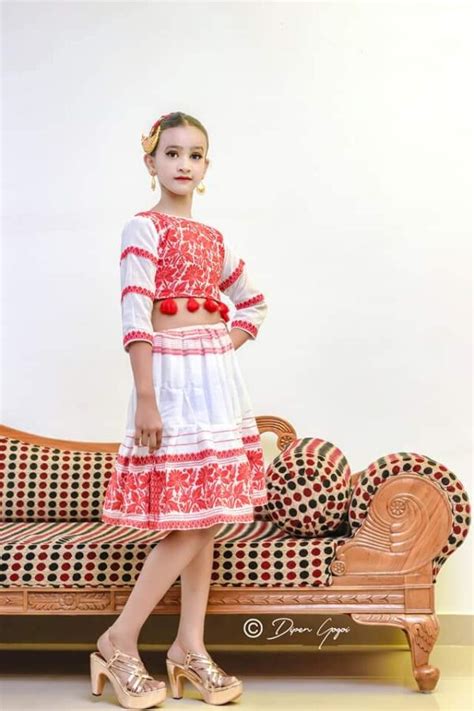 Gamosa Design Frock - Brahmaputra Fables