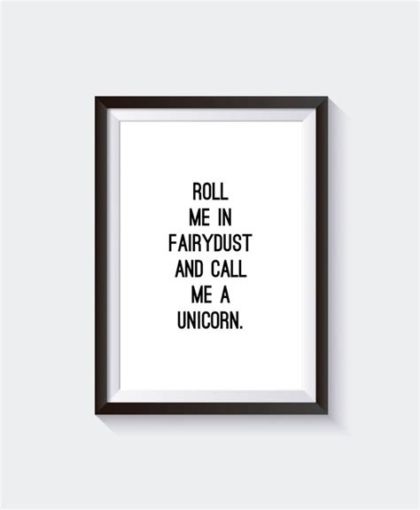 Unicorn Quote Print Unicorn Poster Nursery Decor Unicorn - Etsy