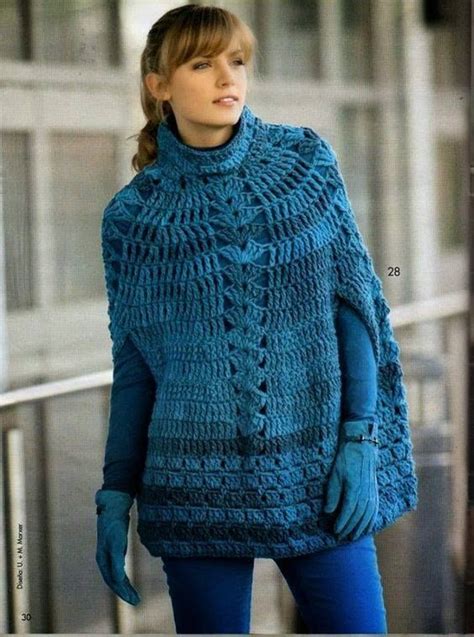 Como No Tempo da Vovó: LINDAS INSPIRAÇÕES PARA PONCHOS EM CROCHÊ E TRICÔ | Crochet clothes ...