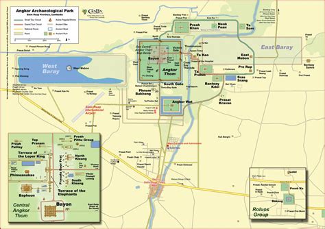 Bayon Angkor Service: MAP OF THE TEMPLE TOURS