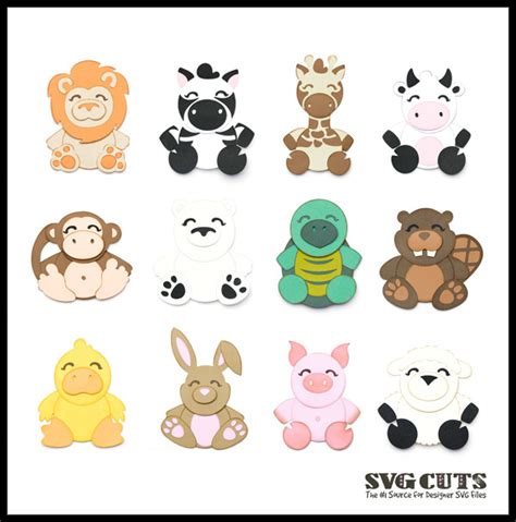 Craft Supplies & Tools Laser cut animals svg bundle 60 pcs Glowforge ...