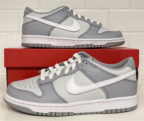 Nike Dunk Low Two-Toned Grey Pure Platinum Wolf Grey GS Sz 5y/Wmn 6.5 ...