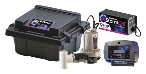 LIBERTY PUMPS Battery Backup Sump Pump, 12VDC, 1-1/2" FNPT Discharge, Flow Rate @ 10 Ft. of Head ...