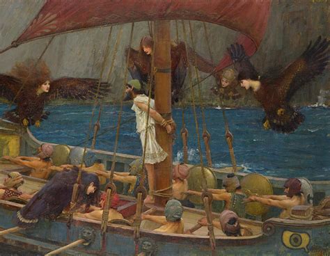 Ulysses and the Sirens, 1891, Detail Painting by John William ...