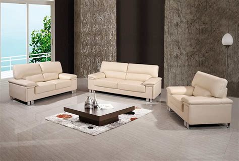 Modern Beige Genuine Leather Sofa GU-399 | Leather Sofas