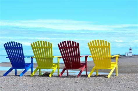 Giant Colored Beach Chairs Free Stock Photo - Public Domain Pictures