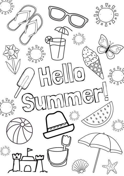 Free Summer Themed Coloring Pages - Barry Morrises Coloring Pages