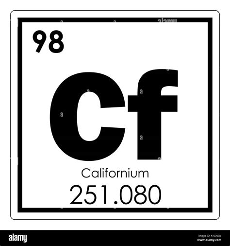 Californium symbol Black and White Stock Photos & Images - Alamy