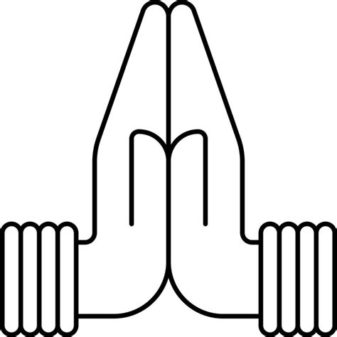 Line Art Indian Female Doing Namaste Hands Symbol or Icon. 24154676 Vector Art at Vecteezy