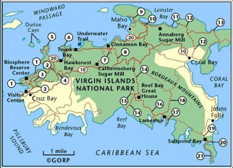 hiking-trails-stjohn-map | St john virgin islands, Virgin islands national park, Hiking national ...