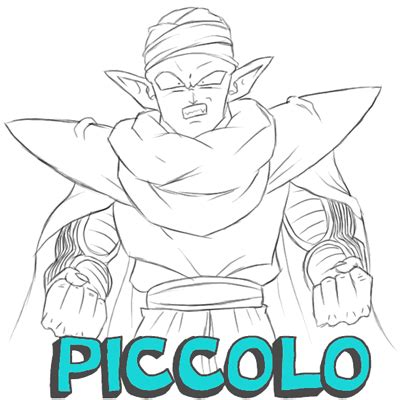 How to Draw Piccolo from Dragon Ball Z with Easy Step by Step Drawing ...