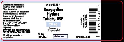 Doxycycline Hyclate Tablets - FDA prescribing information, side effects ...