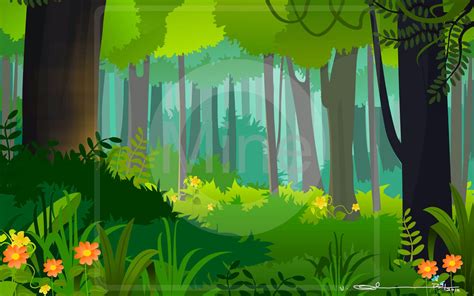 Selva Art: Cartoon forest