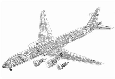 Boeing 777 Cutaway Drawing in High quality