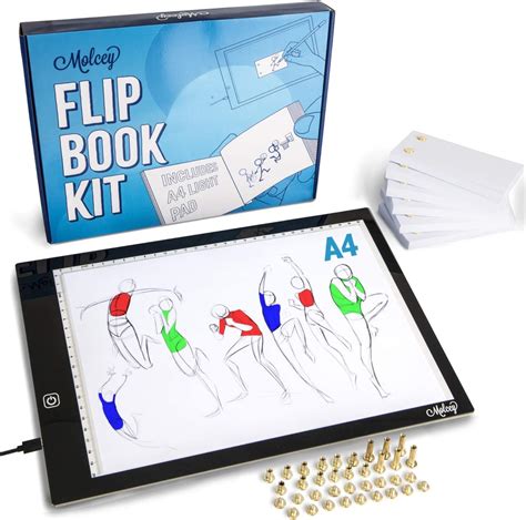 Flip Book Kit – A4 LED Lightbox for Drawing and Tracing & 360 Sheets ...