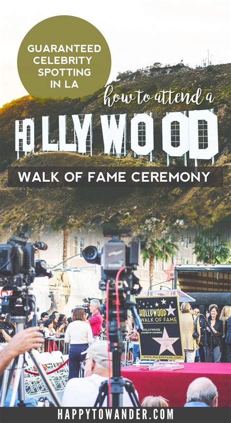 A guaranteed way to see celebrities in LA! Hollywood Walk of Fame ceremonies are free and ...