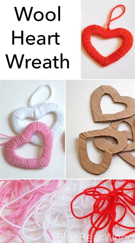 Simple Stylish Easy Wool Heart Wreath Decorations