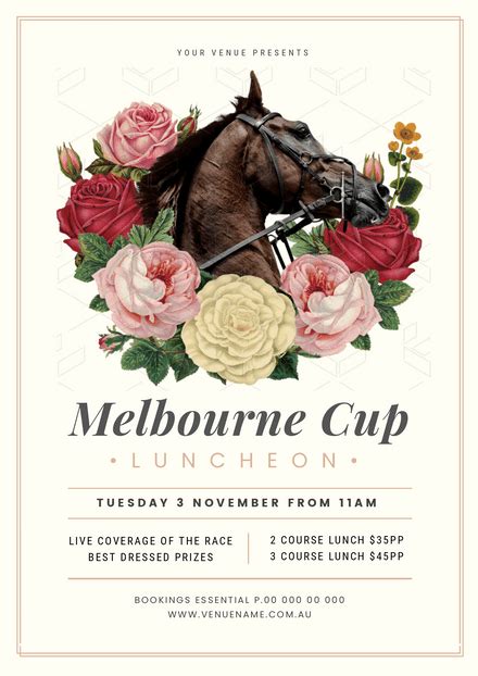 Customisable Melbourne Cup Poster Templates - DIY with Easil's tools - Easil