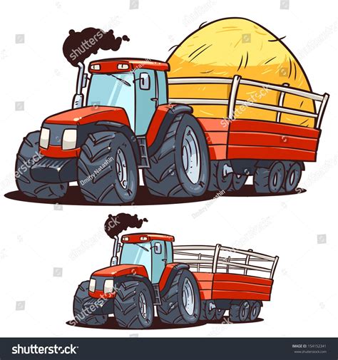 Tractor cartoon with trailer #Ad , #AD, #Tractor#cartoon#trailer ...