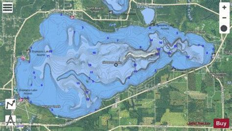 Shawano Lake Fishing Map | Nautical Charts App