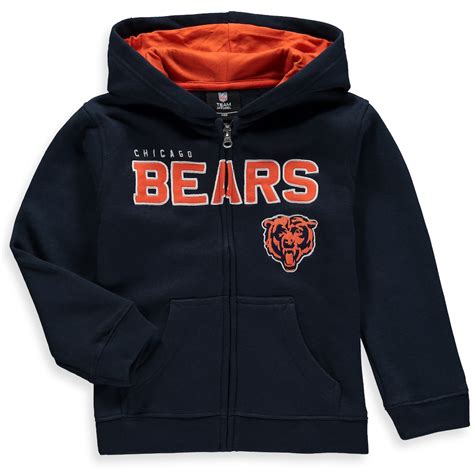 Preschool Navy Chicago Bears Fan Gear Stated Full-Zip Hoodie