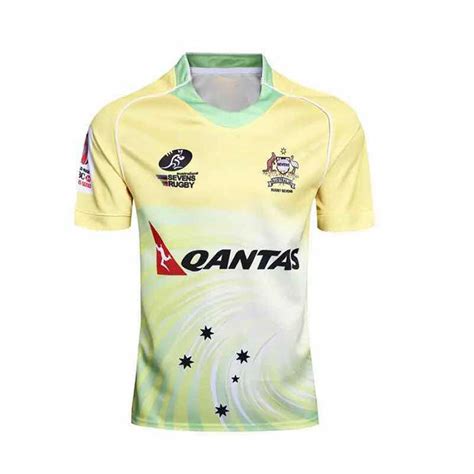 Australia Wallabies 2017 Men's Home SEVENS Rugby Jersey S-3XL