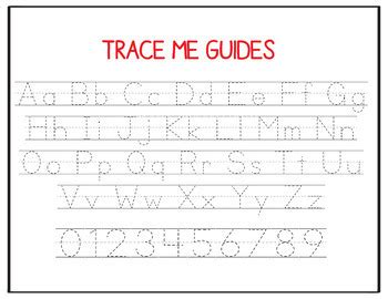 Alphabet Tracing Fonts • Primary Font TRACE ME Lined and Unlined Tracing Fonts