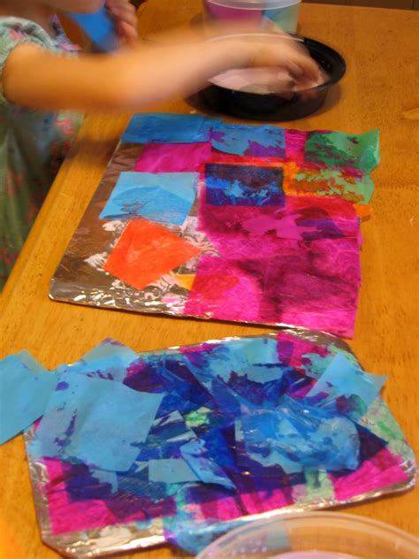 Fun Crafts for Preschoolers: Tissue Paper Art