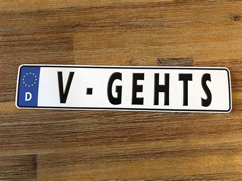 German License Plate Stickers and Magnets