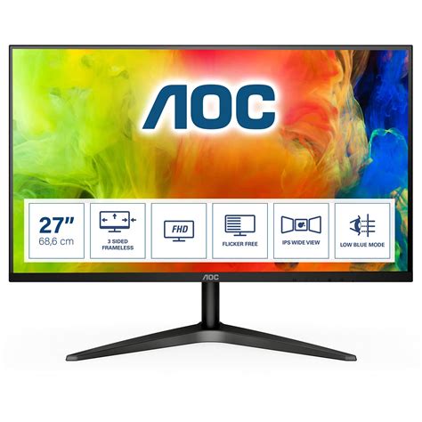 Buy AOC 27B1H 27" Full HD 1920x1080 Monitor, 3-Sided Frameless, IPS ...