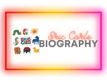 Eric Carle Biography Reader by Mrs Watson | Teachers Pay Teachers