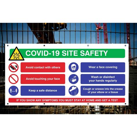 Coronavirus Site Safety COVID Symptoms Banner | Safety Signs