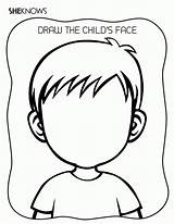 Boy Head Coloring Page sketch template