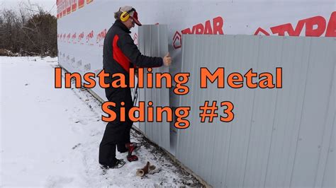 Building a Pole Barn - Installing Metal Siding #3 - YouTube