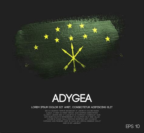 Premium Vector | Adygea flag made of glitter sparkle brush paint vector