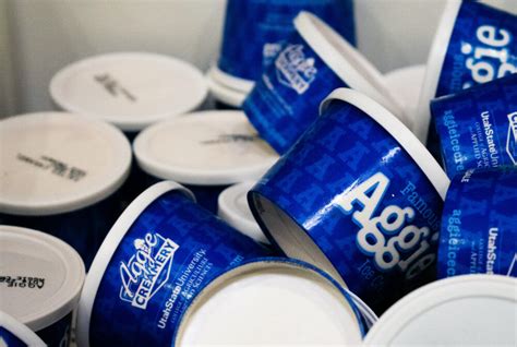 Aggie Ice Cream Day: USU students hand out Aggie Ice Cream at Utah ...