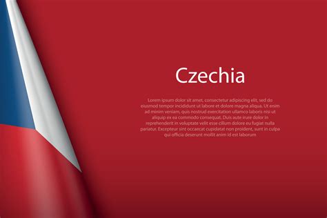 national flag Czechia isolated on background with copyspace 28650366 ...