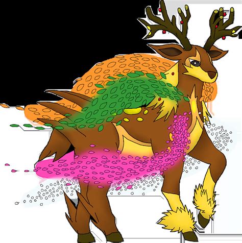 Pokemon #10586 Shiny-Mega-Sawsbuck Mega-S Picture - For Pokemon Go Players