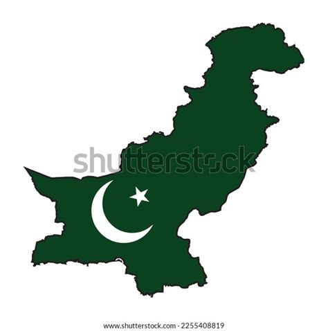 Outline Flag Map Pakistan Outline Silhouette Stock Vector (Royalty Free) 2255408819 | Shutterstock