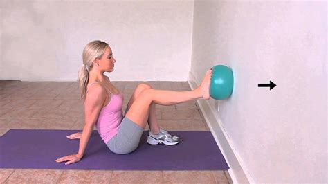 Non weight bearing ankle stability with Swiss ball - YouTube