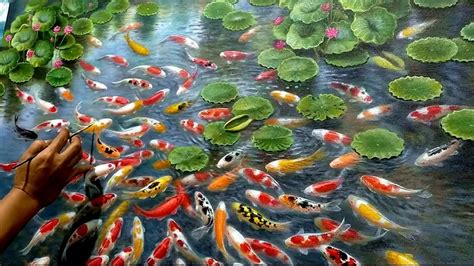 CARA MELUKIS - MENGGAMBAR IKAN KOI 99 EKOR / HOW TO DRAW 99 KOI FISH by ...