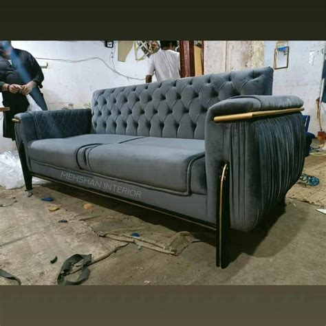 Modern 2 Seater Sofa (Dark Grey) - Mehshan Interiors