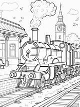 Steam Train  Database Of free coloring Pictures sketch template