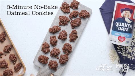 Quaker Oats - 3 Minute No Bake Oatmeal Cookies - YouTube