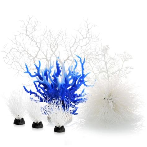 Aquarium Plants, 7 Pack Artificial Coral Ornament for Fish Tank Decorations (White) | MyLifeUNIT.COM